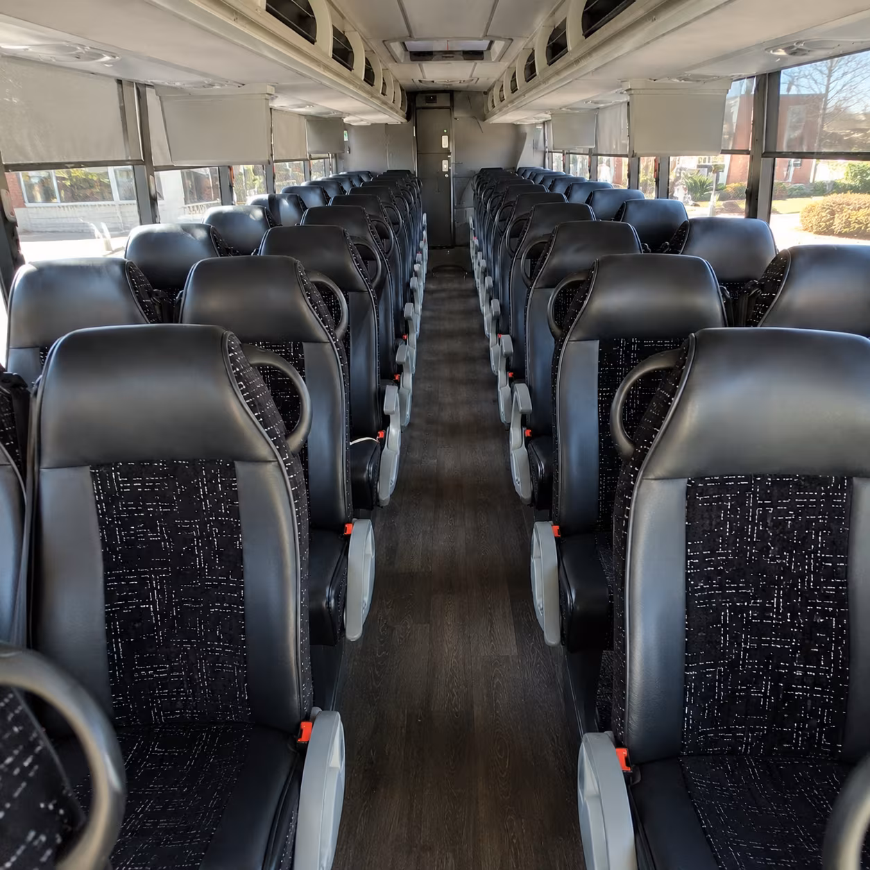 newport news charter bus interior