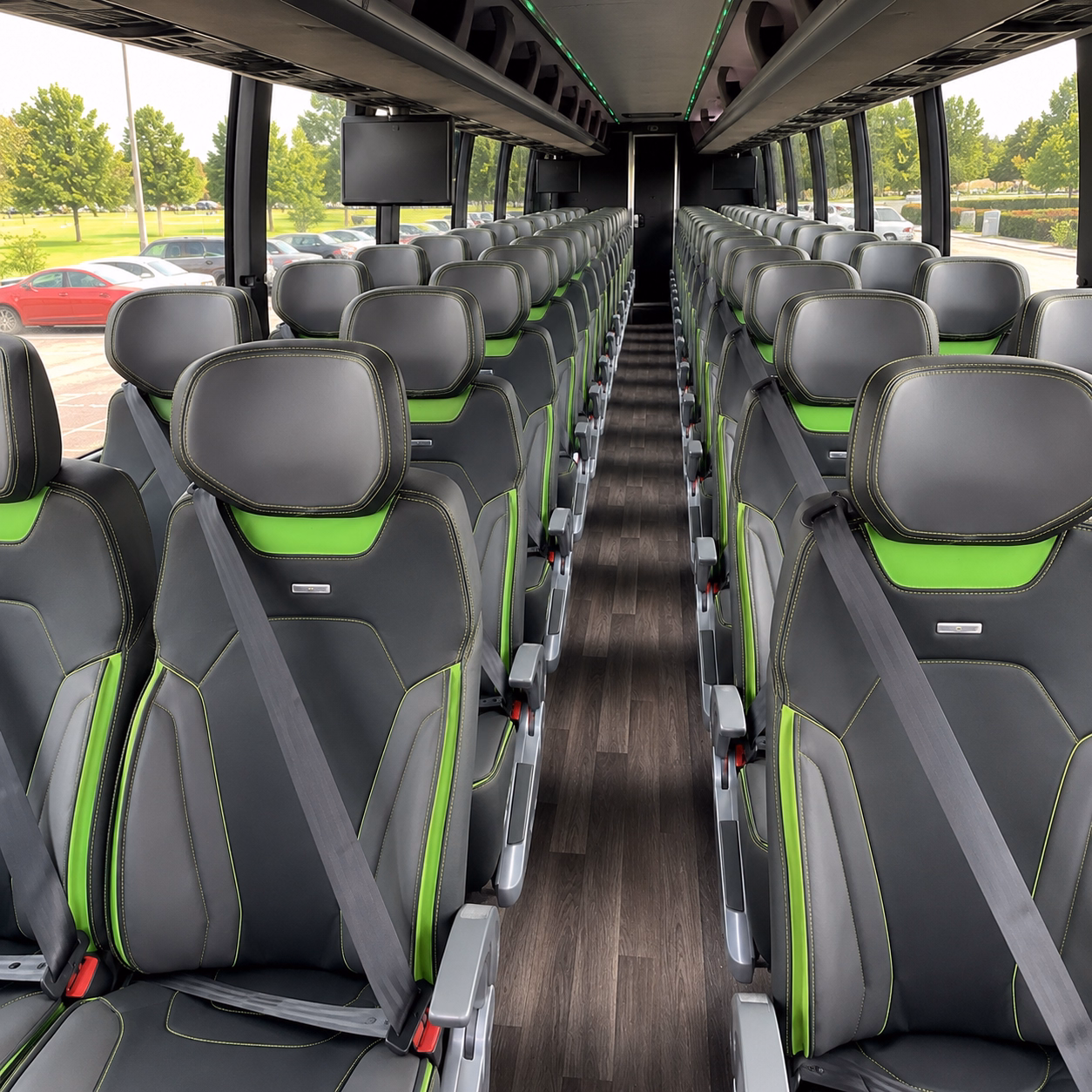 newport news charter bus rental interior